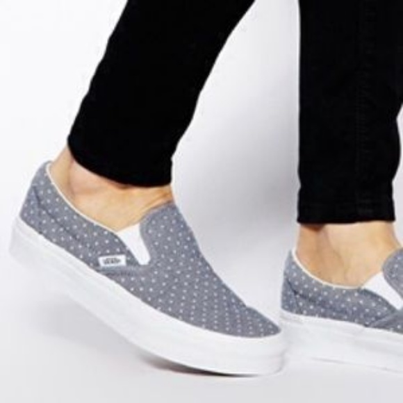 vans chambray slip on